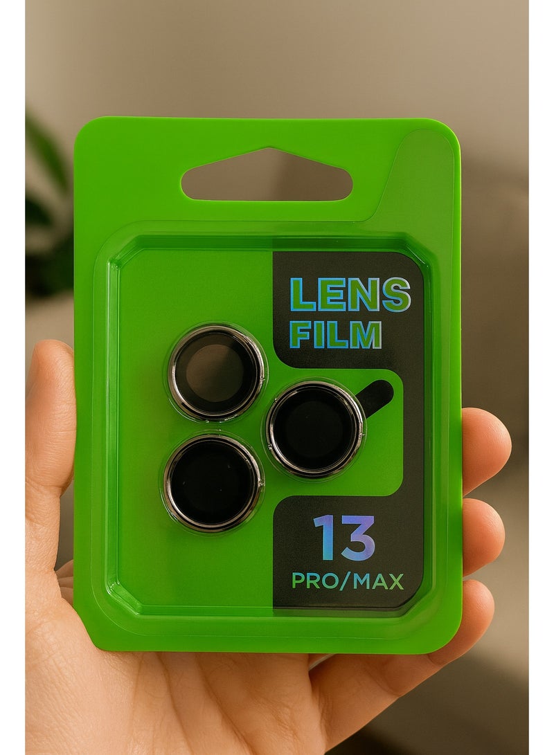 Camera Lens Protector for iPhone 13 Pro / Pro Max – Metal Ring Lens Film – HD Clarity – Anti-Scratch & Shock Protection - Image 2
