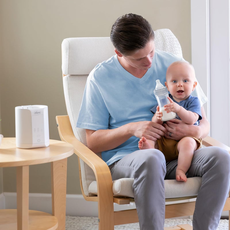 Chicco Digital Bottle Warmer & Sterilizer for Baby Bottles, Baby Food Jars, and Milk Bags | Eliminates 99.9% of Germs | 4 Heating Options | Digital Touchscreen| Automatic Shut-Off & Sound Alert - Image 2