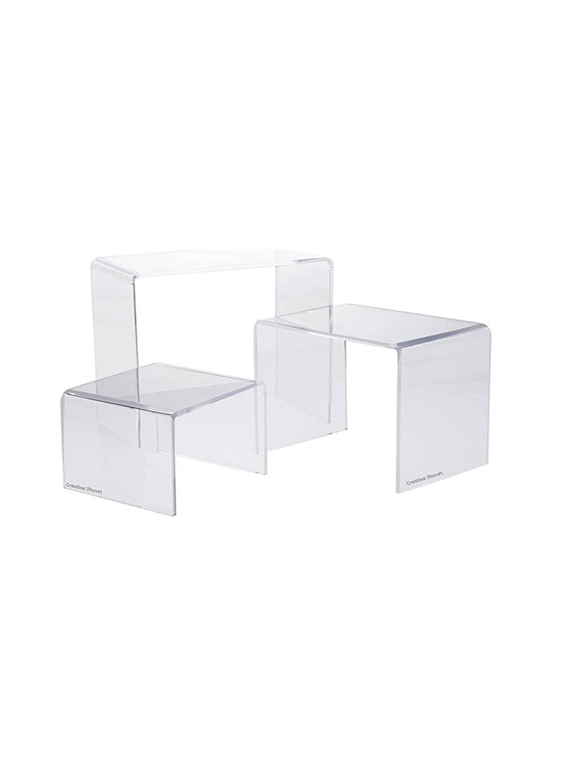 Creative Planet Creative Planet Clear Acrylic Display Riser for Figurines Pastry Cake Dessert. Table Decorations. (Square - 3", 4", 5") - Image 1