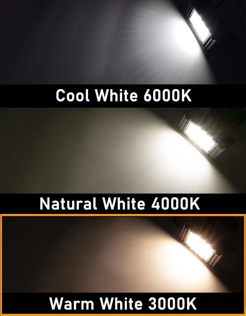 Raycharm 5" RV & Camper Exterior LED Work Light Fixture, 40° Down Angle Flood Beam, 3000K Warm-White Super Bright, 12V/24V DC, High Lumen Output Low Current Draw, Aluminum Housing Black Finish, 1-Pack - Image 4
