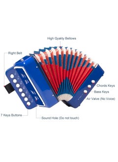 M MIAOYAN Button accordion, horse 10 key control children's accordion children's musical instrument beginners lightweight and environmentally friendly, educational children's accordion stage performance  - Image 3