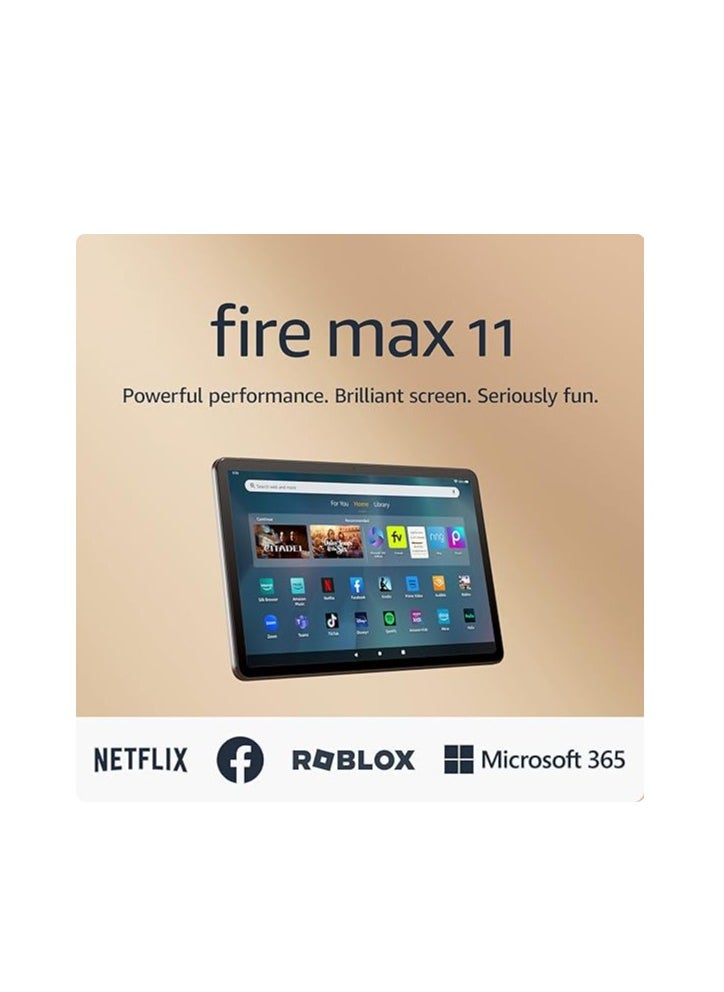 FIPKA - FIRE MAX 11 TABLET (NEWEST MODWL) VIVID 11" DISPLAY ALL-IN-ONE FOR STREAMING, READING, GAMING, 14-HOURS BATTERY LIFE, OPTIONAL STYLES AND KEYBORD, 64GB, WITHOUT LOCK SCREEN ADS - Image 1