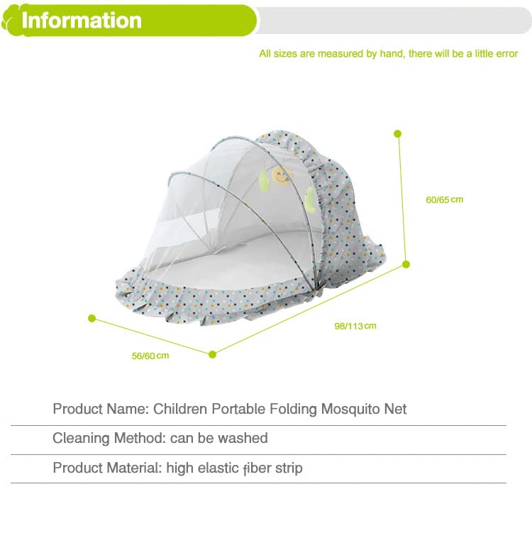 Shopurb Foldable Baby Mosquito Net, Bottomless Net for Baby, for Safe & Easy Use | Ensures Your Baby's Safe Sleep - for (0 to 24 Months) Baby (Small) - Image 4