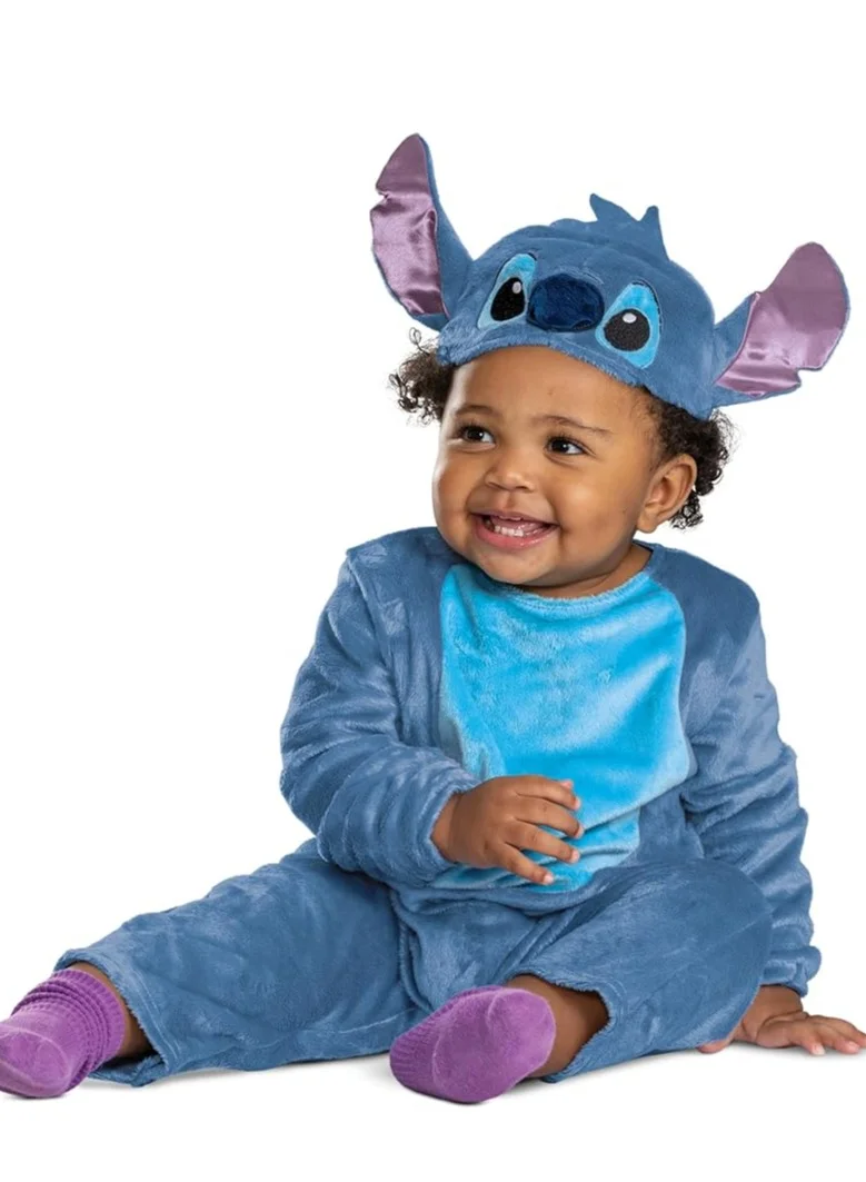 Party Centre Party Centre Stitch Deluxe Costume for Toddler, Officially Lilo and Stitch Costume Jumpsuit and Character Hood