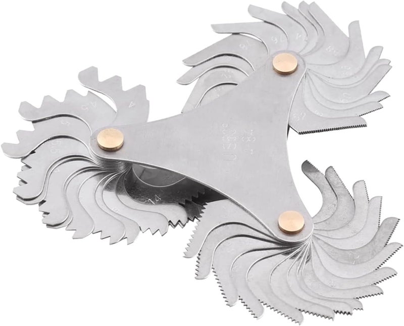 [High popularity pick] Thread Pitch Gauge, Thread Gauge, Metric/Imperial Screw Pitch, 60 and 55 Degree Screw Pitch Measuring Tool for Industrial Measurement(Purelymade (51pc)) Practical versatile construction Long service life Daily deal Trendy natural assorted colors Wide usage compatibility Multi-use qualified quality Buyer exclusive unique piece Durable versatile substance Diverse operating method fit Trendy budget practical design Hot new arrival Space saving design picks Long use oriented quality High quality Flexible trendy construction Pop-area nearby warehouse All region coverage Temp fluctuation resistant crafted quality Replaceable parts Fade proof Wide use selected material Lightweight Diverse purchase plan Varied available picks - Image 2