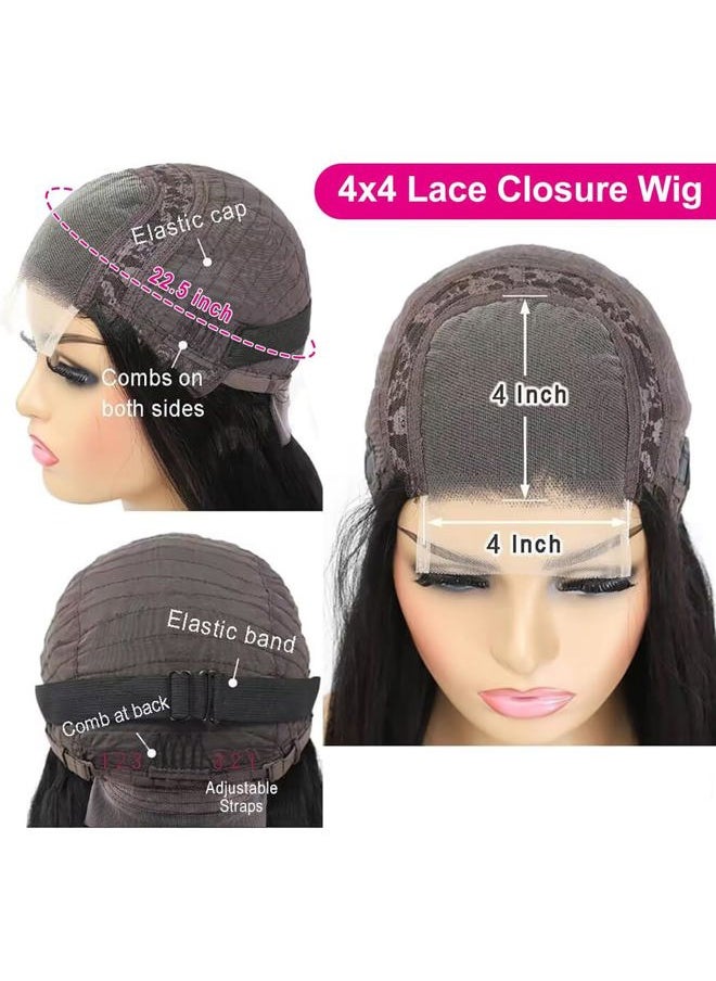 Beauhair 4x4 Lace Front Wigs Human Hair Pre Plucked 150% Density Straight Glueless Lace Frontal Wigs Human Hair for Black Women 4x4 Brazilian Virgin HD Lace Closure Human Hair Wigs with Baby Hair(16 Inch)  - Image 4
