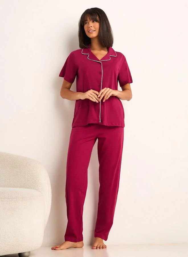 سبلاش فيڤ Pyjama Set Button-Down Shirt and Pants