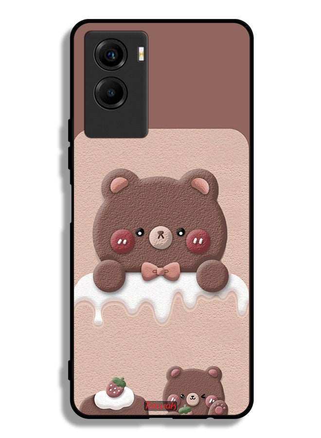 Tolwak Vivo Y55s 5G (2021) Protective Case Cover Bear Strawberry - Image 2