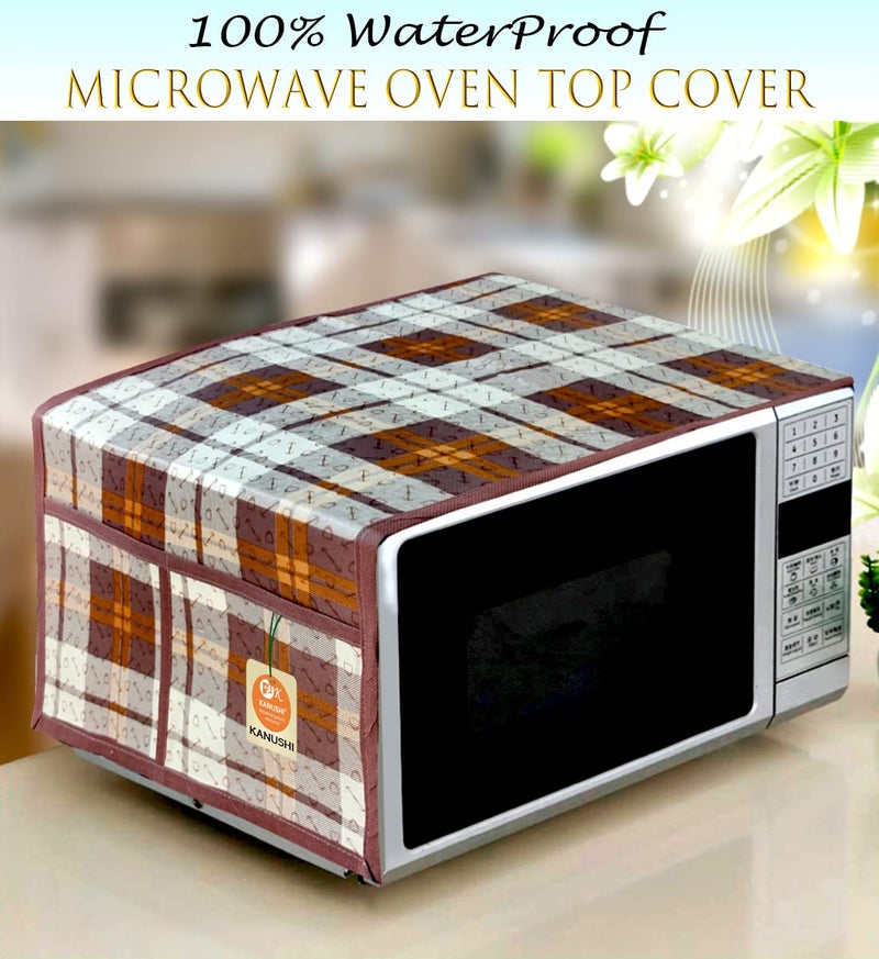 KANUSHI Industries® Microwave/Oven Top Cover with 4 Utility Pockets (VAR-MICRO-NW-NEW-09-TOP) - Image 2