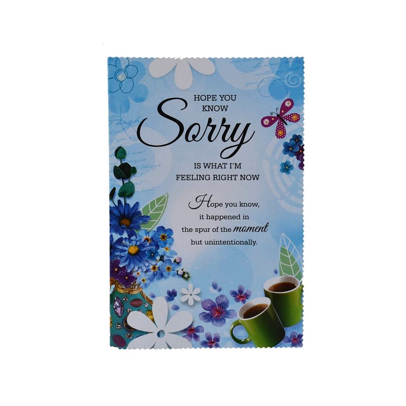 Saugat Traders Sorry Gift Combo for Friends Girlfriend Boyfriend Soft Smiley Cushion with Greeting Card and Sorry Teddy Bear - Image 2