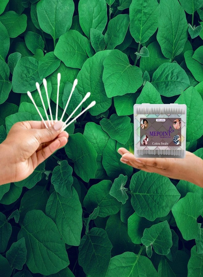 MEPOINT Cotton Swabs Wooden Cotton Buds, Eco-Friendly Double Tips, Ear Sticks Natural Cotton Swabs 200 sticks - Image 4