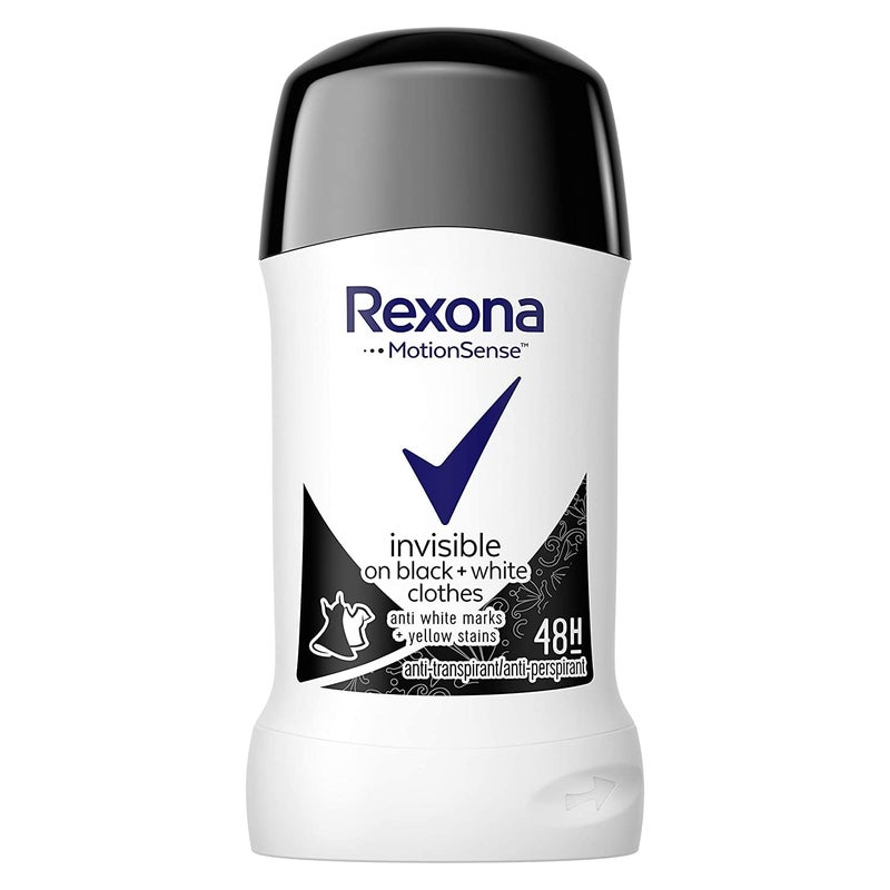 REXONA WOMEN MotionSense INVISIBLE BLACK + WHITE 48h ANTI-PERSPIRANT SOLID STICK 40 ml