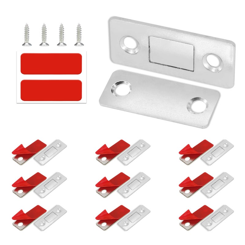 Redunest Cabinet Magnetic Catch, 10 Pack Ultra Thin Magnetic Cabinet Door Catch, Adhesive Cabinet Magnets for Kitchen Drawer Cabinet Door Closet, Concealed Strong Magnetic Cabinet Latch - Image 1