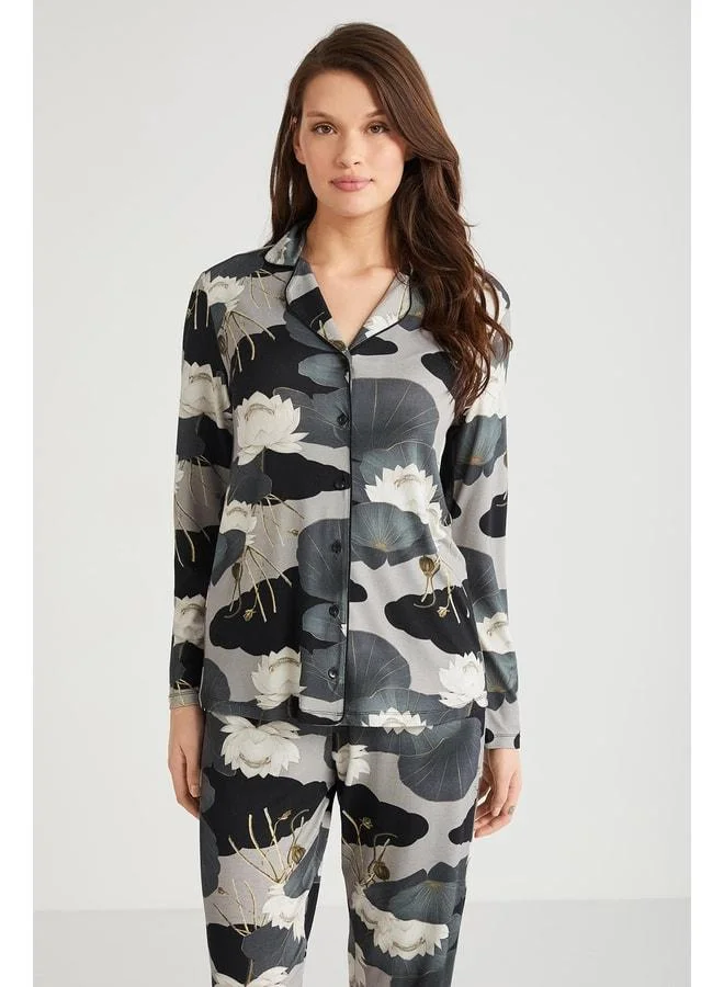 Penye Mood  Floral printed shirt set for Women | Best Price UAE