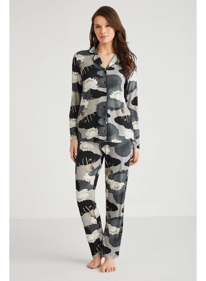 Floral printed shirt set