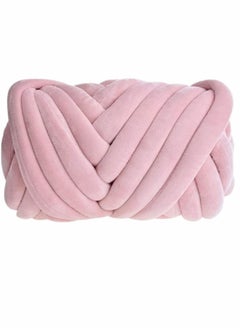 Excefore Arm Knitting Yarn, Light Blush 1KG Velvet Chunky Yarn,Jumbo Chunky Braid Cotton Tube Weight Yarn Super Soft Washable Giant Yarn  - Image 1