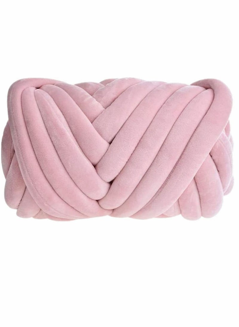 Excefore Arm Knitting Yarn, Light Blush 1KG Velvet Chunky Yarn,Jumbo Chunky Braid Cotton Tube Weight Yarn Super Soft Washable Giant Yarn  - Image 1