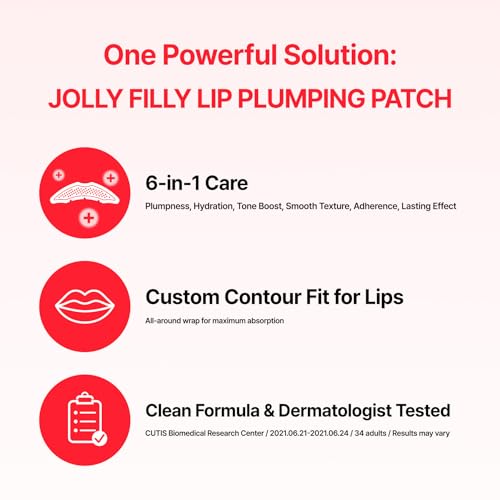 ACROPASS Jolly Filly Lip Patch, Helps Improve the Look of Smooth, Moisturized Lips, 30Minute Hydrating Lip Care with Cayenne Fruit Extract (2 Patches) - Image 3