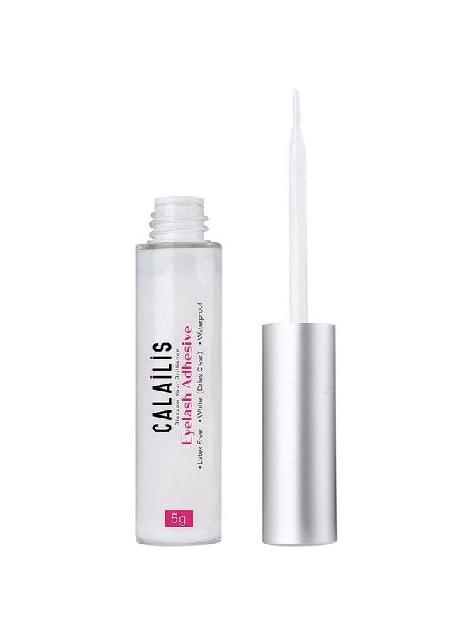 Calailis False Eyelash Glue, Lash Adhesive Super Strong Hold Waterproof Eyelashes Glue White 5G - Image 1
