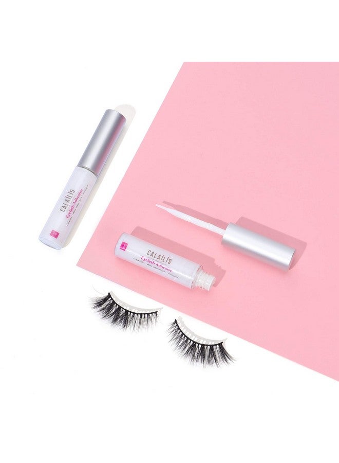Calailis False Eyelash Glue, Lash Adhesive Super Strong Hold Waterproof Eyelashes Glue White 5G - Image 5