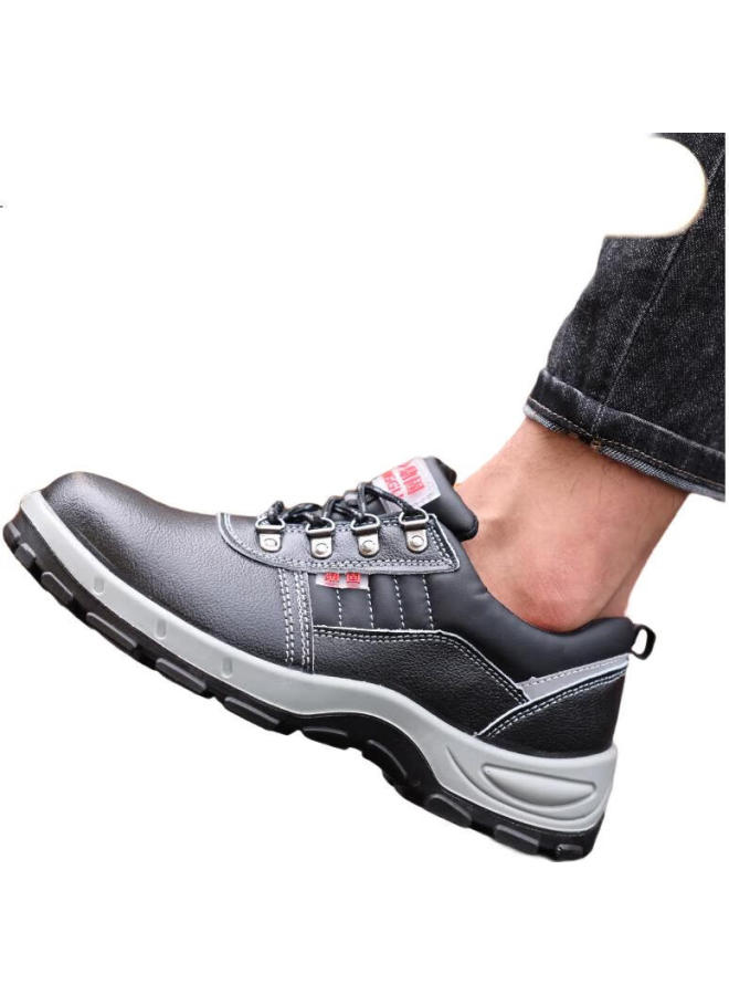 Dinggu Safety Shoes For Men, Steel Toe Cap, Puncture-Resistant, Cowhide, Wear-Resistant, Lightweight, Work Boots, 1125Heis44 - Image 1