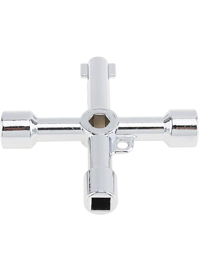 OriGlam 4 Way Key Multi Functional Utilities Key Plumbing Key Wrench Plumber Key Opening Key Tool For Electric Control Water Gas Meter Box Cupboard Cabinet Train - Image 4