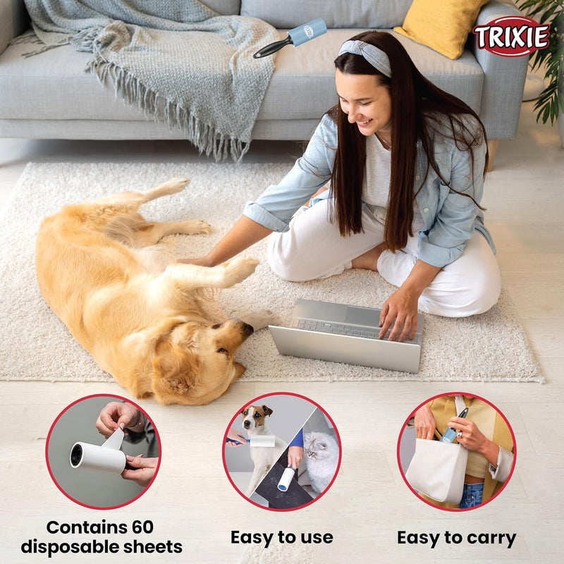 Trixie Replacement Lint Rollers Instant and Easy Way to Clean and Get rid of Pet Hair Suitable for Cleaning Upholstery Textiles and Other Fabrics Pack of 2 - Image 5