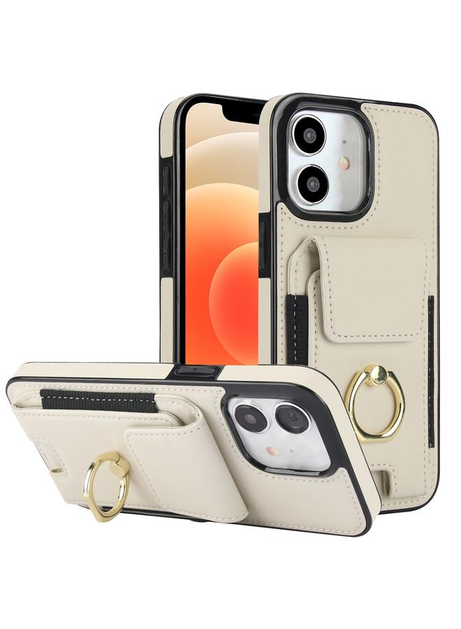 زبون جراب لهاتف iPhone 12 مع حامل بطاقات مرن وحلقة لهاتف iPhone - Image 1