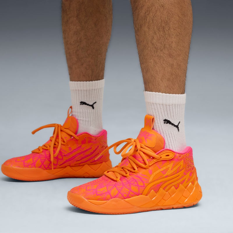 PUMA MB.01234 Mash-Up Mens Orange Basketball Shoes - Image 2