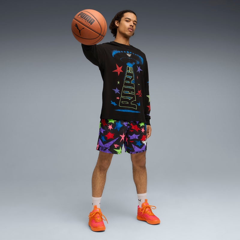 PUMA MB.01234 Mash-Up Mens Orange Basketball Shoes - Image 3