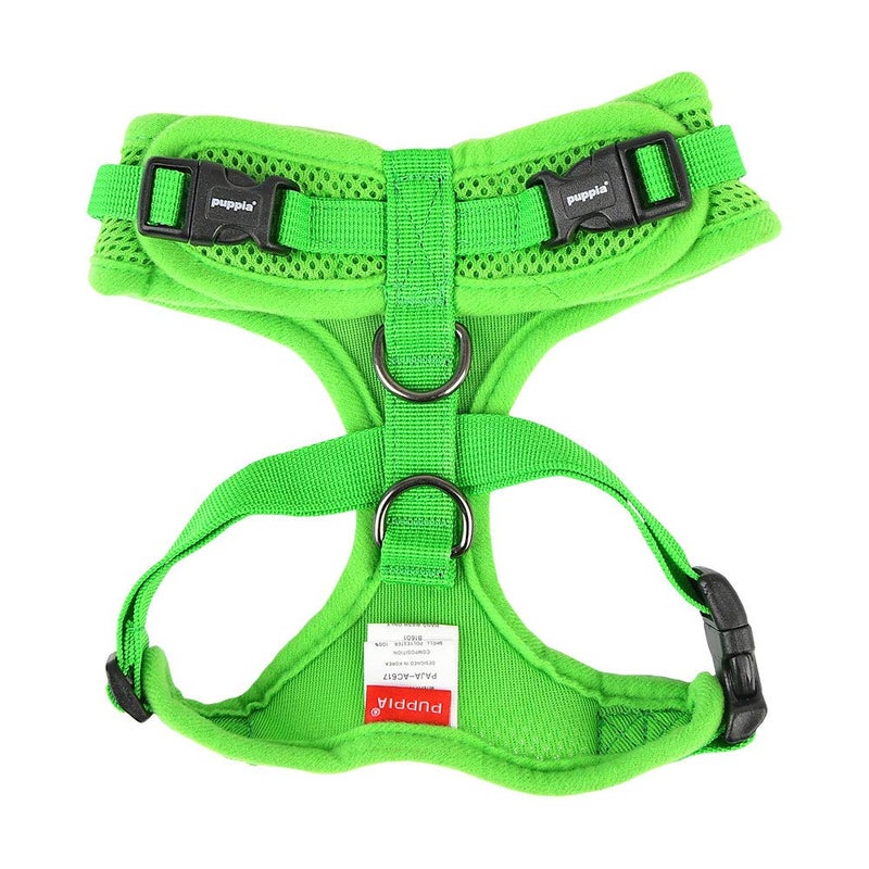 PUPPIA Authentic Puppia RiteFit Harness with Adjustable Neck, Green, Medium - Image 2