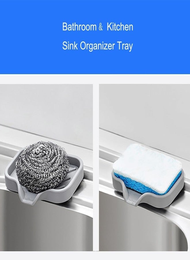 BEING CART 2-Piece Silicone Sink-Side Organizer Set - Sponge Stand, Soap Tray, Toothbrush Holder & Utensil Caddy - Image 5