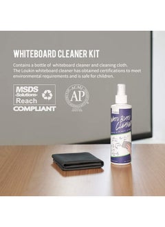 Loukin Non-Toxic Whiteboard Cleaner, 8.5 Fl Oz Dry Erase Board Cleaner, Low-Odor Whiteboard Cleaning Spray With Cloth, Removes Stubborn Marks From Whiteboards  - Image 2