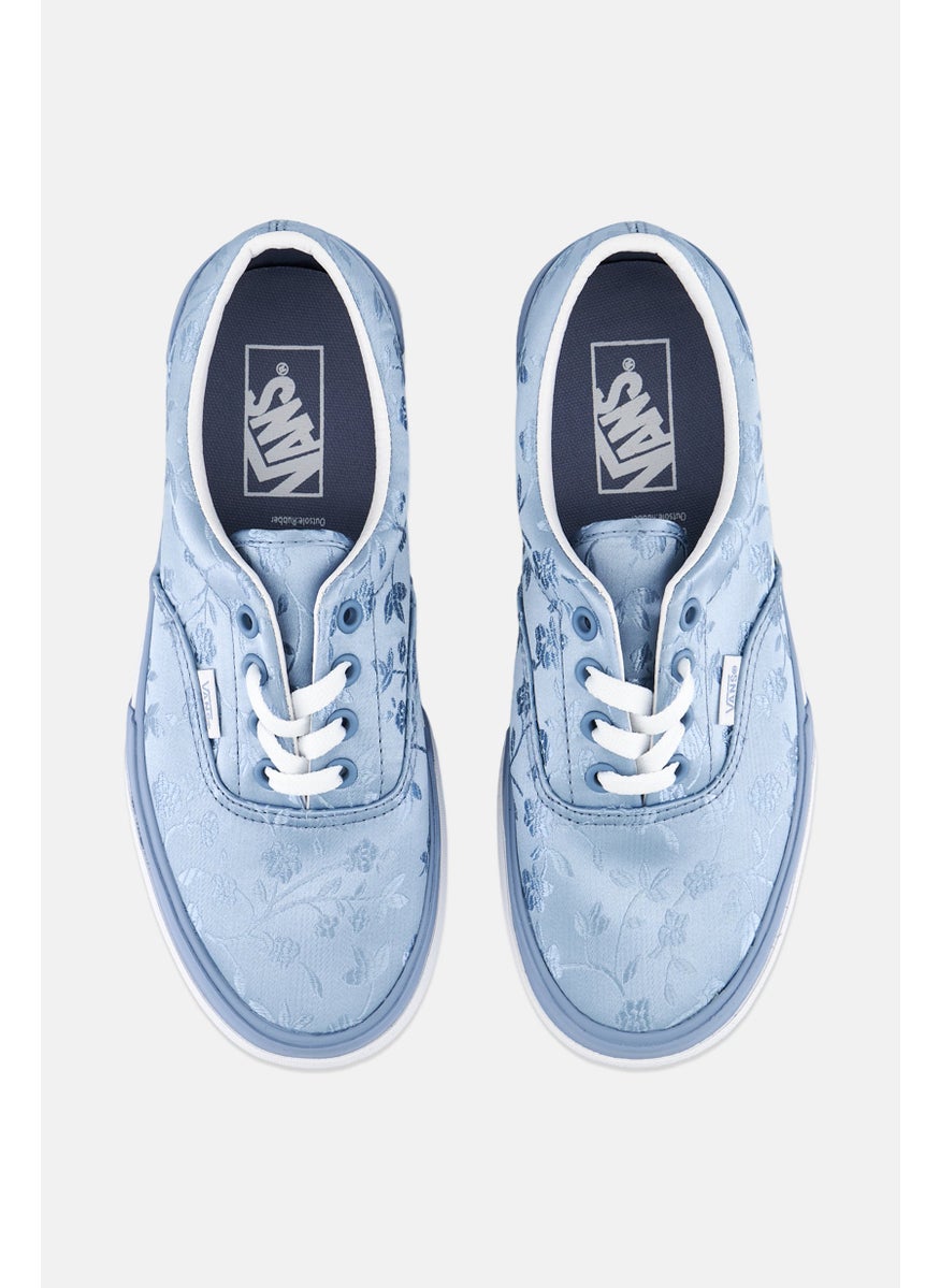 VANS - Women Era Stacked Floral Skate Shoes, Light Blue - Image 1