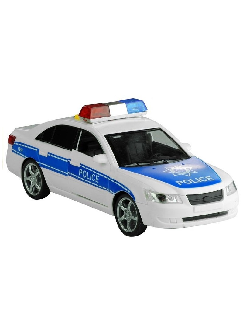 City Police Car For Kids With Light & Siren Sound Effects Pull Back Friction Power Vehicle Toy - Image 3