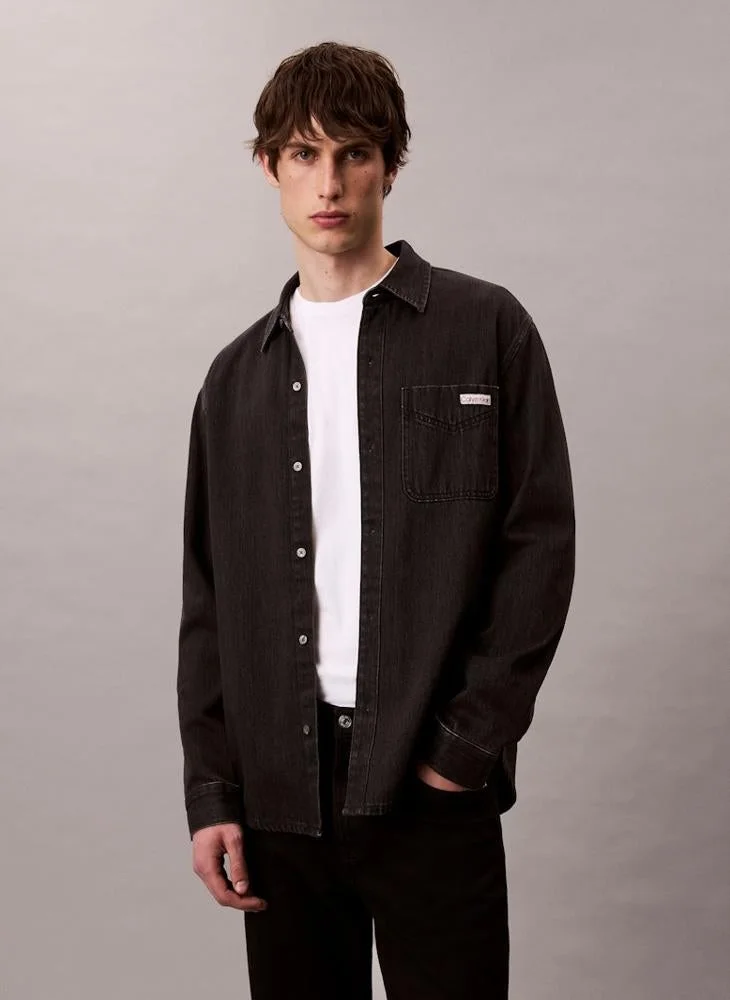 Calvin Klein Jeans Pocket Detailed Denim Overshirt