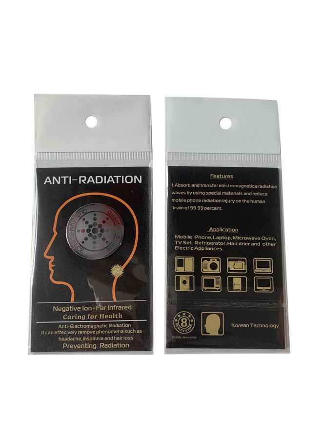 Quantum Shield 24k Sunflower Anion Mobile Phone Stickers Radiation-proof Mobile Phone Stickers Energy Neutralization Stickers-Color:Silver - Image 1