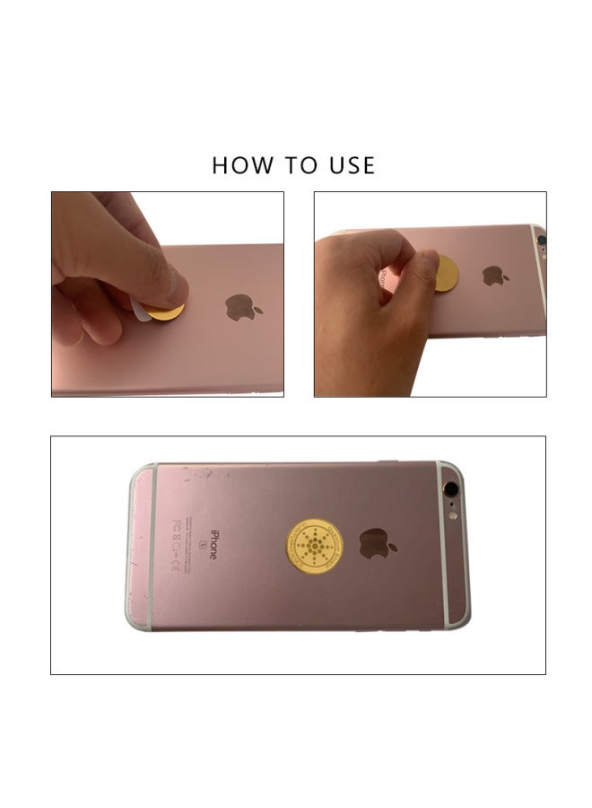 Quantum Shield 24k Sunflower Anion Mobile Phone Stickers Radiation-proof Mobile Phone Stickers Energy Neutralization Stickers-Color:Silver - Image 5