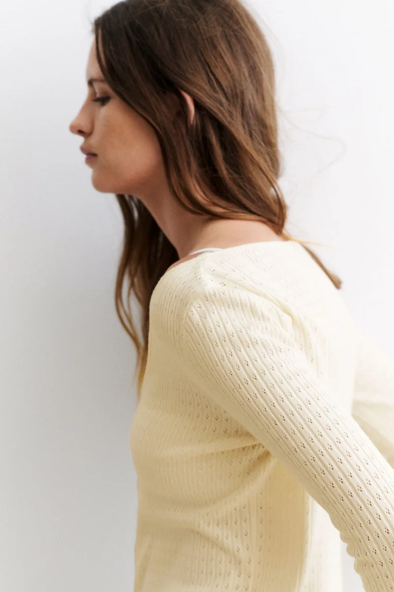 H&M  Pointelle-knit cardigan for Women | Best Price UAE
