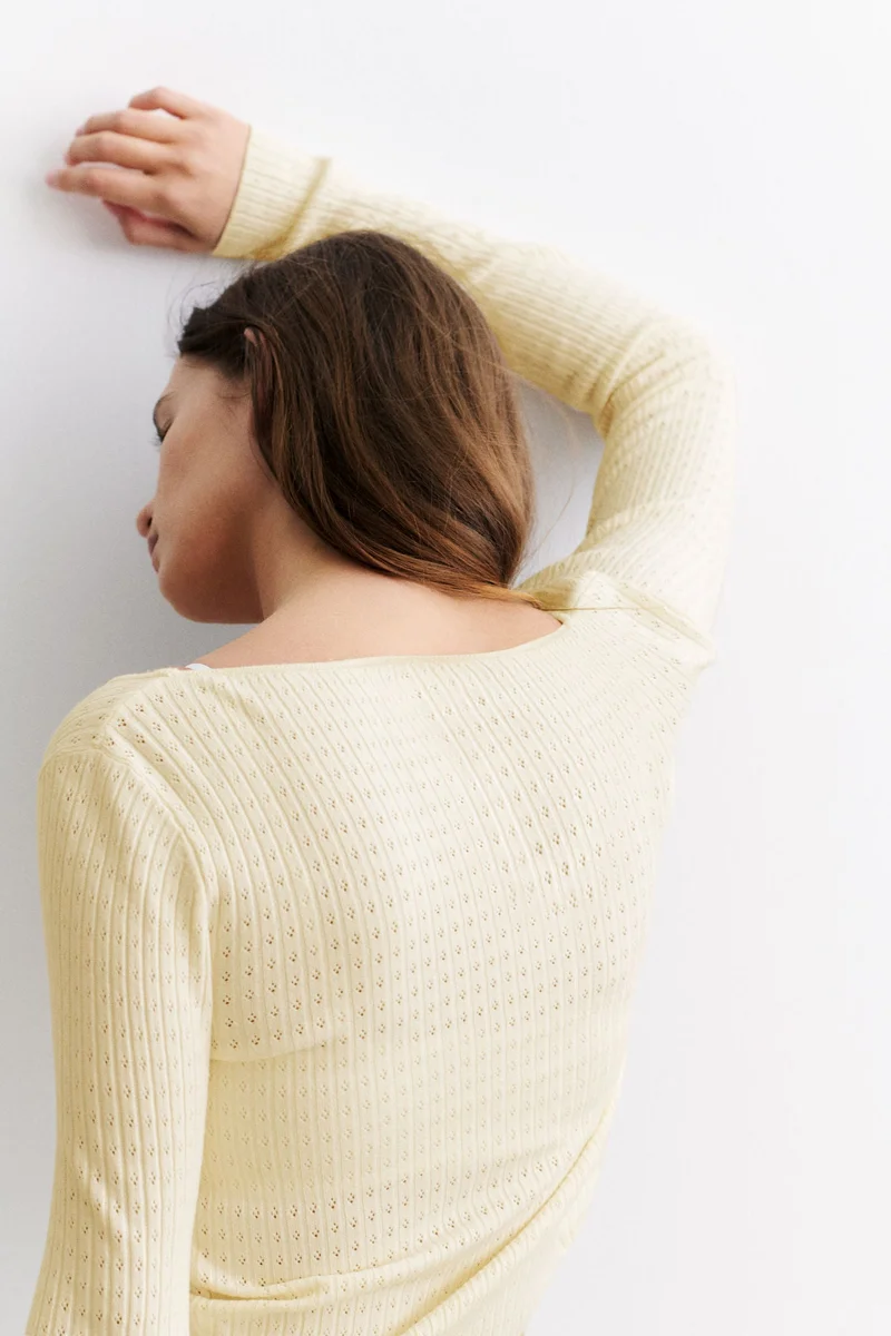 H&M  Pointelle-knit cardigan for Women | Best Price UAE