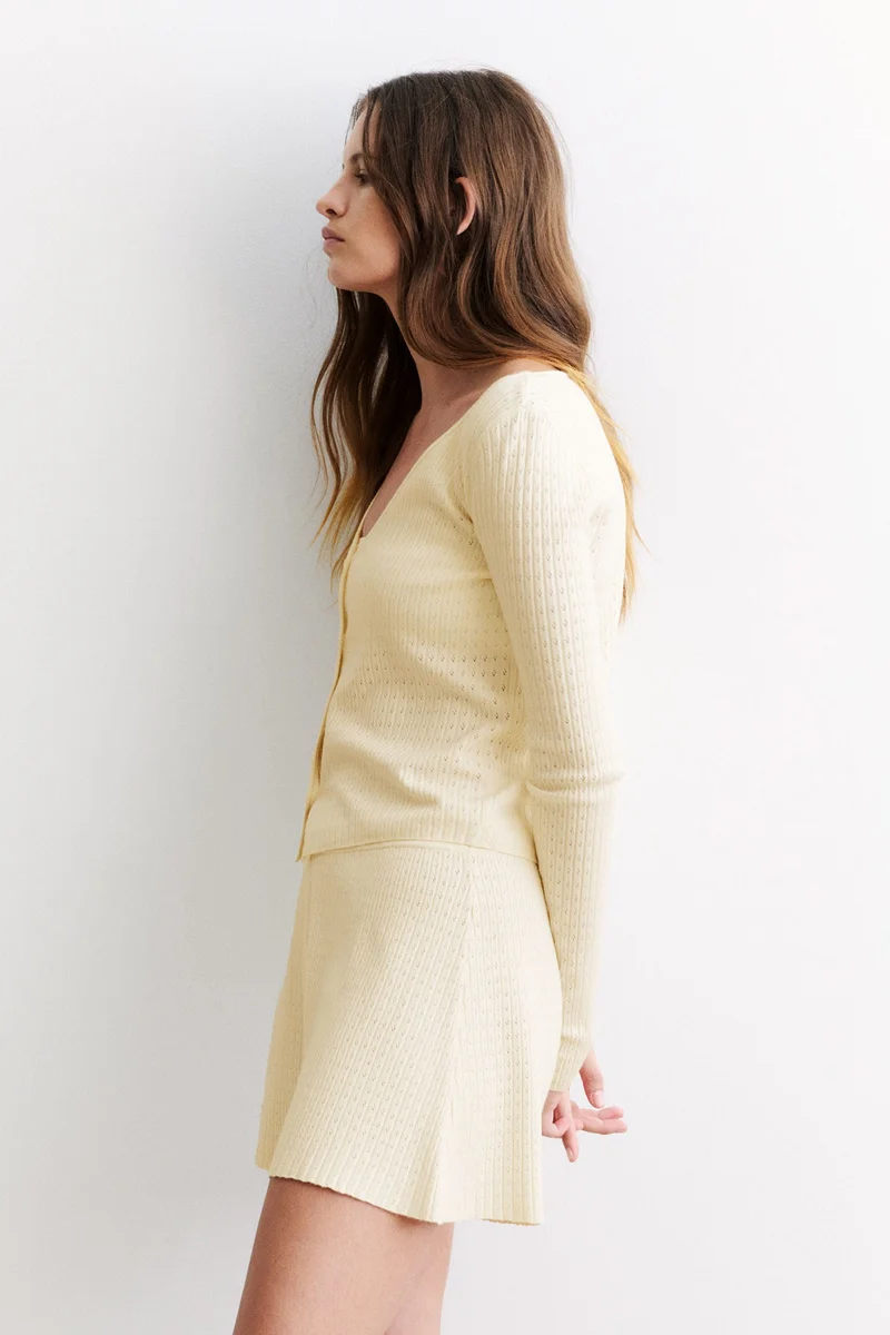 H&M  Pointelle-knit cardigan for Women | Best Price UAE