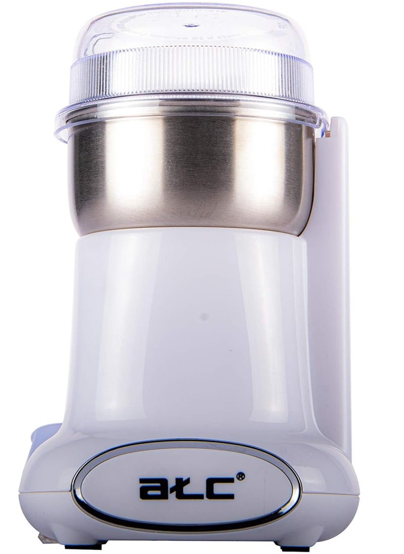 ATC Powerful Electric Coffee Grinder 200W for Fresh Beans, Stainless Steel Blade & Bowl, Overheat Protection, One-Touch Safe Operation with Transparent Lid, Compact Spice & Dry Fruit Grinder for Home Kitchen H-CG016  - Image 1