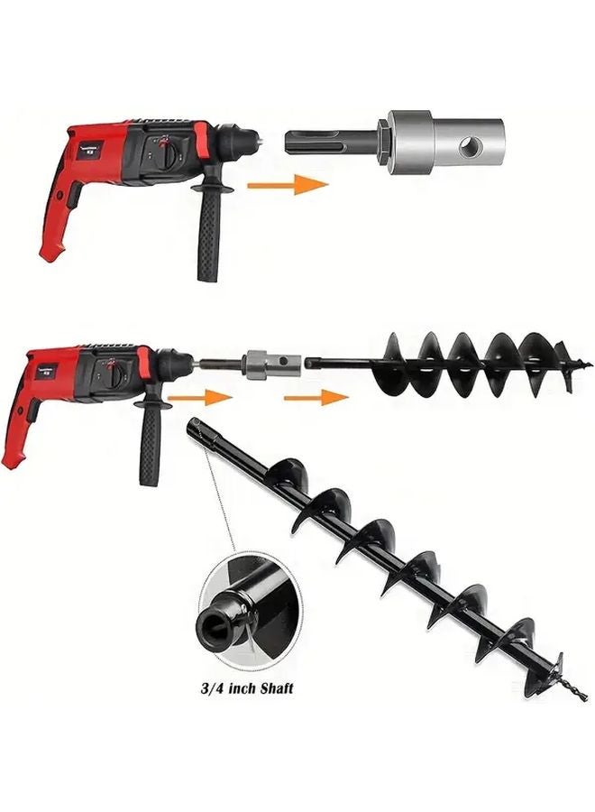 1pc Heavy Duty Metal Earth Auger Drill Adapter Ergonomic Grip Soil Sampling Tool - Image 5