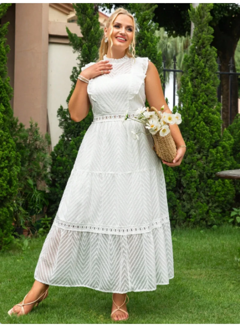 SIMPLEE Oversized women's dress suitable for curvy women's flowing skirt