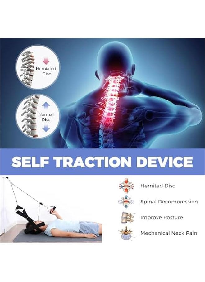 Arabest - Neck Traction Hammock for Home Use - Y Strap Chiropractor Pull Device - Image 1