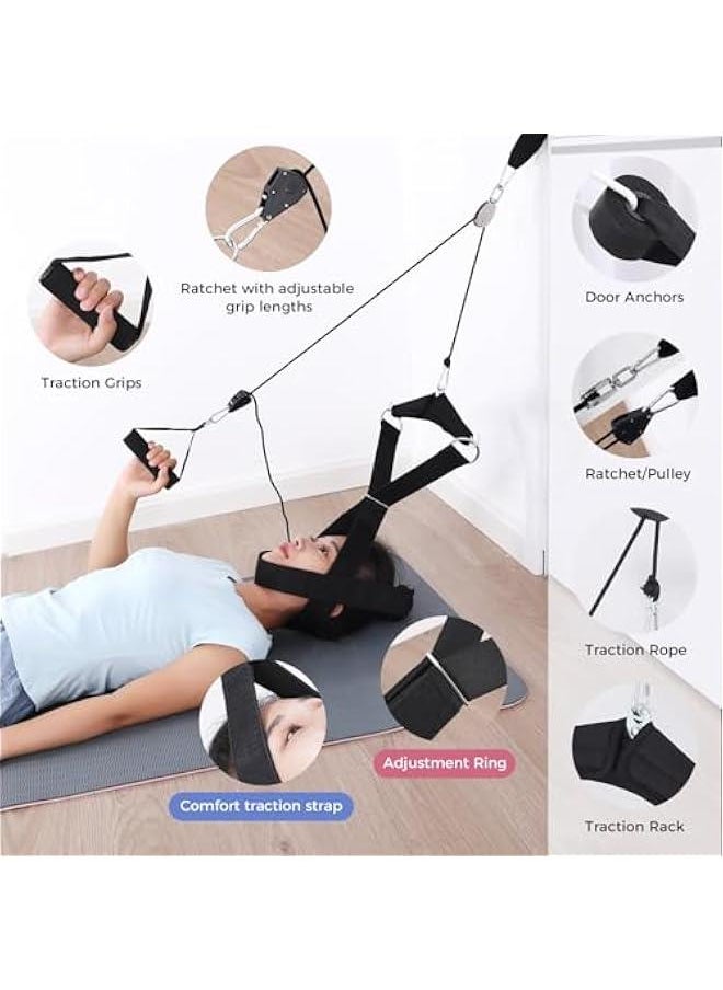 Arabest - Neck Traction Hammock for Home Use - Y Strap Chiropractor Pull Device - Image 1