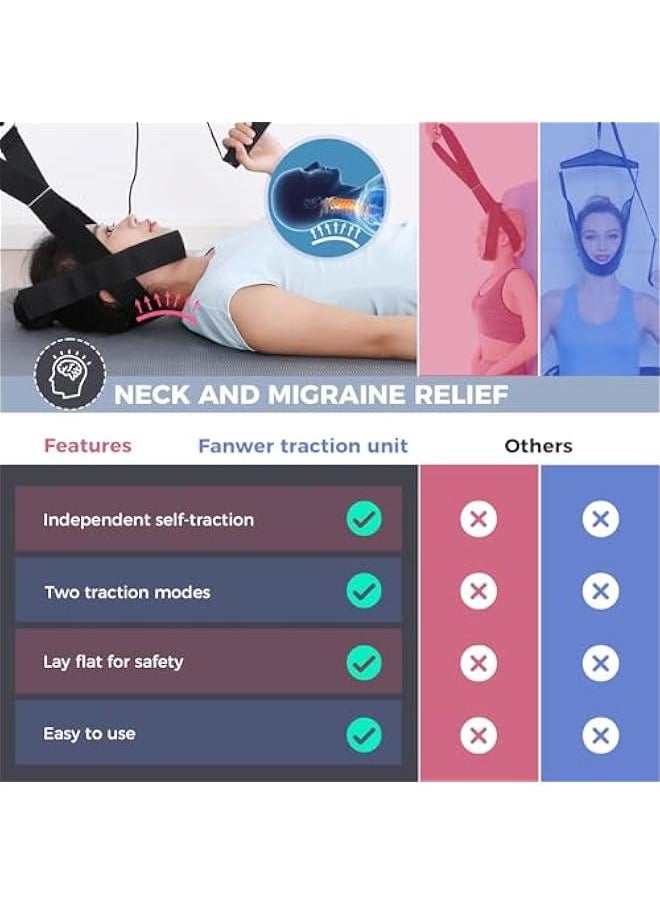 Arabest - Neck Traction Hammock for Home Use - Y Strap Chiropractor Pull Device - Image 1