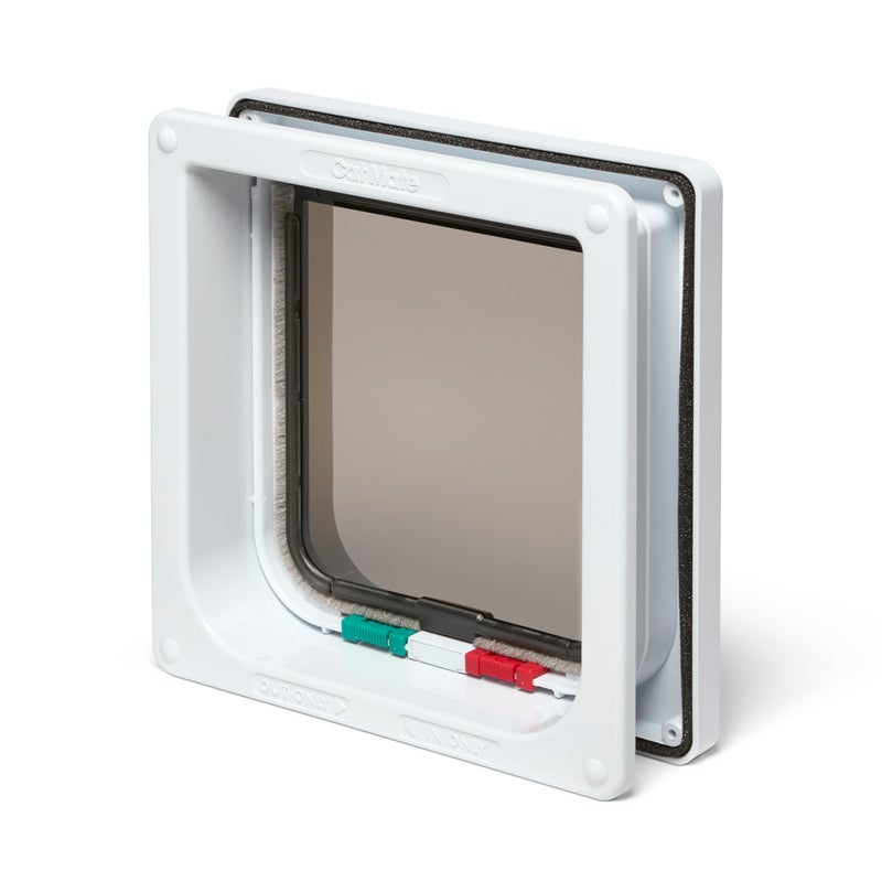 Cat Mate 4-Way-Locking Cat Flap with Door Liner to 2" (235) - Secure Lockable Door for Small to Medium Sized Cats, for UPVC, Wood and Wall, White - Image 4