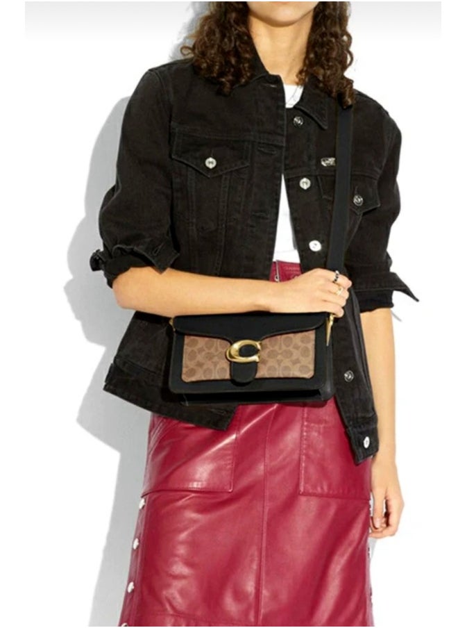 coachoutlet TABBY SHOULDER BAG & CROSSBODY BAG 26 IN SIGNATURE CANVAS-Brown/Black  - Image 2