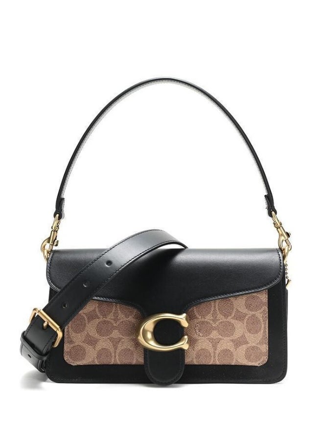 coachoutlet TABBY SHOULDER BAG & CROSSBODY BAG 26 IN SIGNATURE CANVAS-Brown/Black  - Image 1